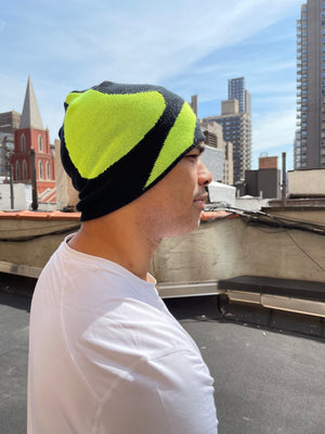 https://soulbeanie.com. Swirl Neon Black Beanie. Swirlin' with Neon and Black. All seasons beanie 100% Soft Acrylic Imported