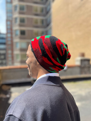 https://soulbeanie.com. People Camo Beanie.  A perfect blend of reds, black and green.  All seasons beanie. Camouflage.100% Soft Acrylic Imported