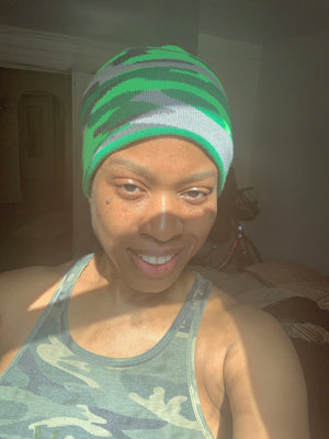 https://soulbeanie.com,  Green Bean Camo Beanie. A perfect blend of harmonious greens with a pop!  All seasons beanie.Camouflage. 100% Soft Acrylic Imported