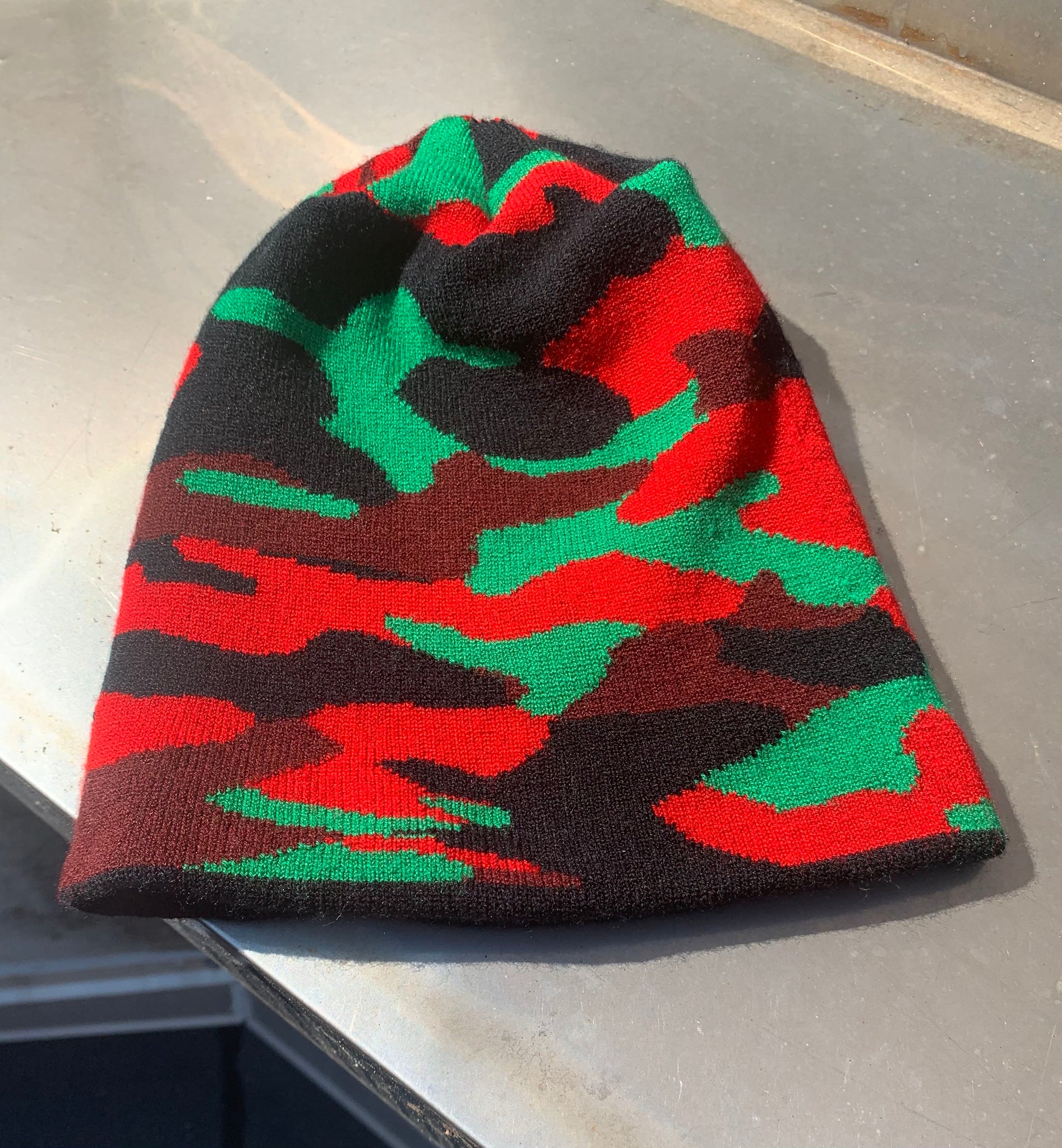 https://soulbeanie.com. People Camo Beanie.  A perfect blend of reds, black and green.  All seasons beanie.Camouflage. 100% Soft Acrylic Imported