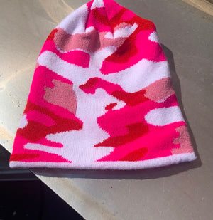 https://soulbeanie.com. Sweet Heart Rock Camo Beanie. Pinks Camo . All seasons beanie.Camouflage. 100% Soft Acrylic Imported