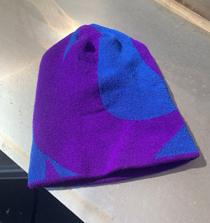 https://soulbeanie.com. Swirl Purple Blue Beanie.Swirlin' Purple and Blue. All seasons beanie 100% Soft Acrylic Imported