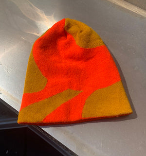 https://soulbeanie.com. Swirl Orange Gold Beanie. A Swirl of Orange and Gold .All seasons beanie 100% Soft Acrylic Imported