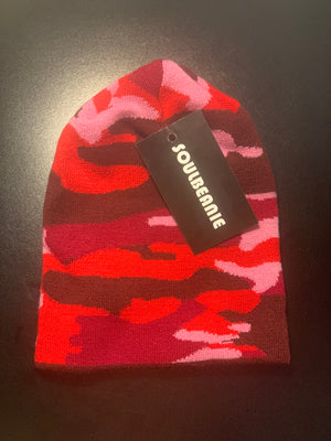 Seductive Red Fire Camo Beanie